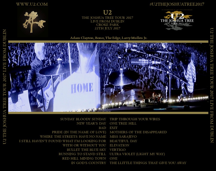 U2start.com | Joshua Tree 2017 and 2019 Tour CD/DVD Covers